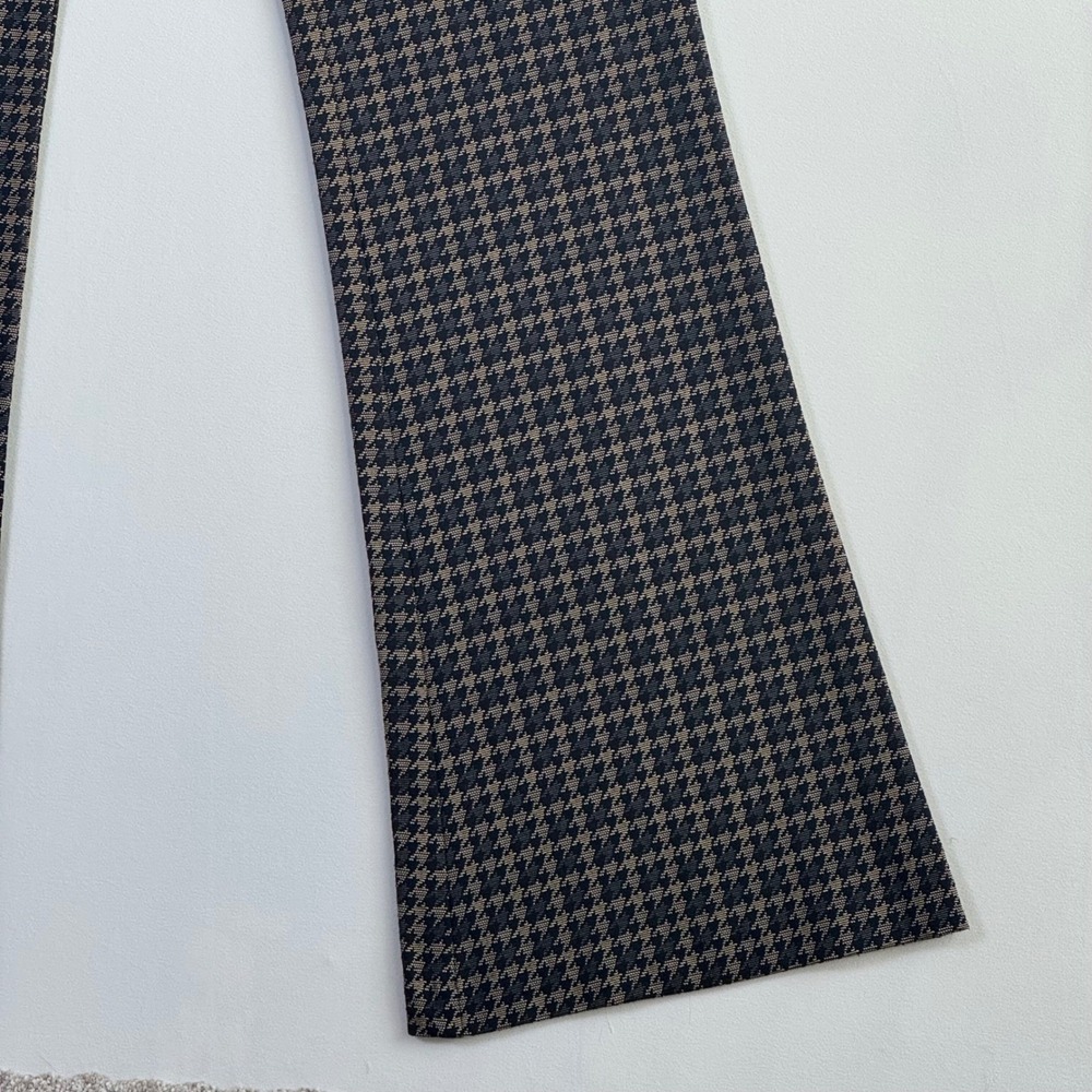 Avenue Montaigne Bellini Starling Houndstooth Flare Pants Brown Black Size 10 - Picture 9 of 14